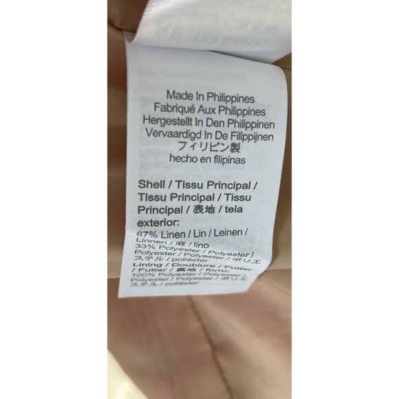 J. Crew Linen Bristol Double-Breasted Long Sleeve Casual Blazer Pink Size 2 - Picture 13 of 14